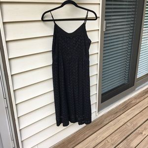 LOFT Black Eyelet Dress NWT Size 10